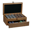 Poker Chips w/ Beautifully Crafted Wood Case